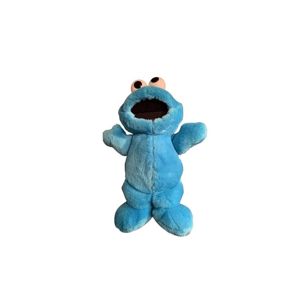LN Vintage 96 Tyco Talking Tickle Me Cookie Monster Stuffed Plush Toy Sesame Str